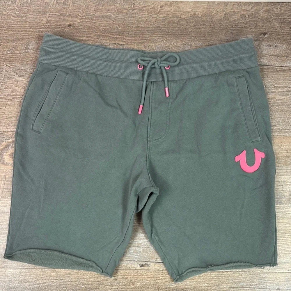 True Religion Raw Hem Jogger Shorts Size XL